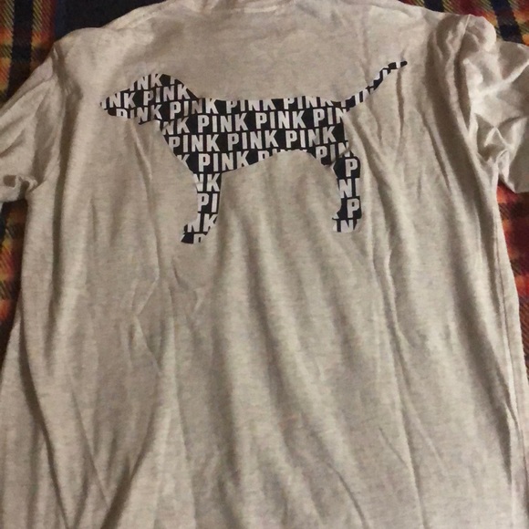 White / gray Victoria Secret Pink Sweatshirt - Picture 2 of 5